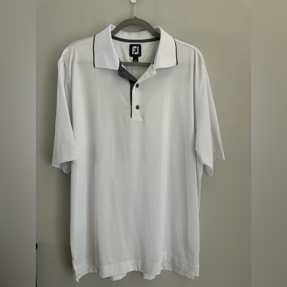 FootJoy Golf Polo Shirt Mens L Performance Short Sleeve Lightweight Breathable